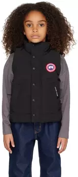Детский черный пуховый жилет Vanier Canada Goose Kids