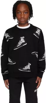 Детский черный свитер с топом Skel Top AMIRI