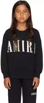 Детский черный вязаный свитер AMIRI