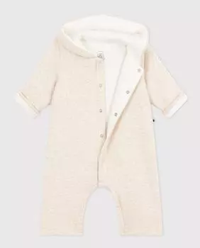 Детский длинный комбинезон с хлопковой подкладкой и капюшоном Petit Bateau