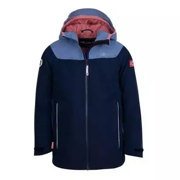 Детский дождевик Bergen темно-синий/пыльно-синий/антично-розовый TROLLKIDS, цвет grau