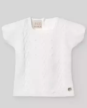 Детский дублет с короткими рукавами и квадратным вырезом Vento PAZ Rodrguez, белый