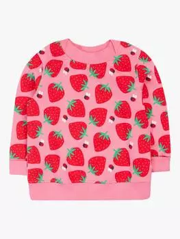 Детский джемпер из чистого органического хлопка easy on strawberry Frugi, цвет Pink/Red