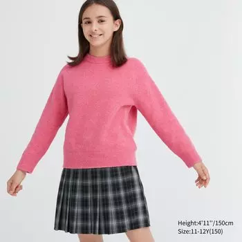 Детский джемпер из пряжи суфле Uniqlo, розовый