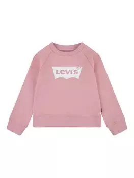 Детский джемпер с круглым вырезом и принтом летучая мышь Levi's, розовый