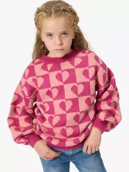 Детский джемпер в шахматную клетку Angel & Rocket Millie Heart, красный