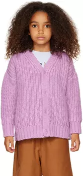 Детский фиолетовый однотонный кардиган TINYCOTTONS