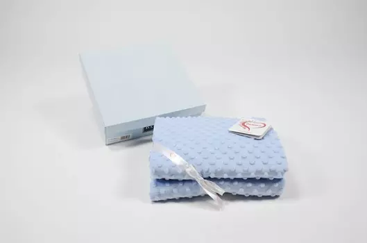 Детский флисовый плед Daunex Bubbly Cot, 110140 см, лазурный
