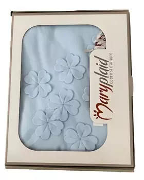 Детский флисовый плед Maryplaid Pram Quadrifoglio With Frieze, 6686 см, голубой