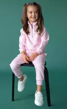 Детский флисовый спортивный костюм из хлопка в рубчик DreamBuy, розовый