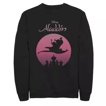 Детский флисовый свитер Disney's Aladdin Magic Carpet Ride в стиле ретро с закатом Licensed Character