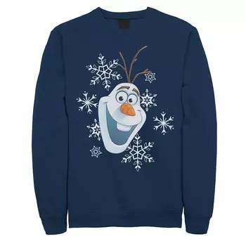 Детский флисовый свитер Disney's Frozen Olaf Snow Portrait с круглым вырезом Licensed Character, темно-синий