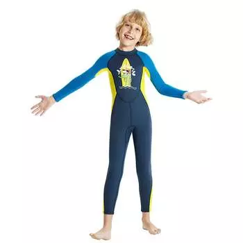 Детский гидрокостюм SBART Defsel 2,5 мм цельный костюм для серфинга с длинными рукавами синий - обратите внимание на размер при оформлении заказа