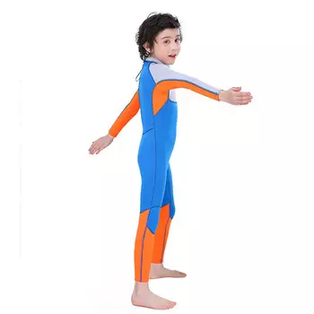 Детский гидрокостюм SLINX3 мм, цельный детский купальник, гидрокостюм для мальчиков, ярко-синий 1 1 1