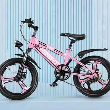 Детский горный велосипед FOREVER, 22-дюймовое модернизированное розовое интегрированное колесо + трансмиссия + амортизация + двойной дисковый тормоз HJ