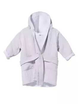 Детский халат из муслина для малышей. Mababu, серый
