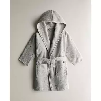 Детский халат Zara Home Star and Heart, серый