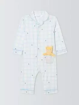 Детский хлопчатобумажный комбинезон и мягкая игрушка John Lewis, синий