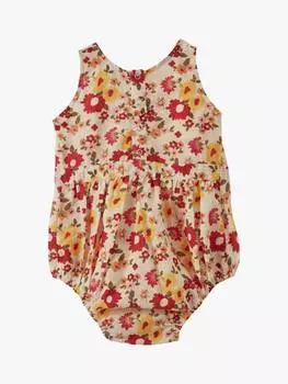 Детский хлопчатобумажный комбинезон pilea без рукавов Caramel, цвет Vintage Floral
