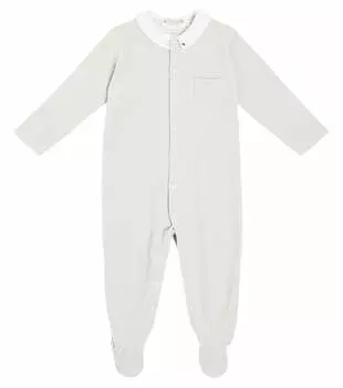 Детский хлопковый бархатный комбинезон tilouan Bonpoint, серый