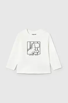 Детский хлопковый длинный рукав Mayoral, бежевый