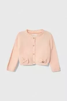 Детский хлопковый кардиган Guess, оранжевый