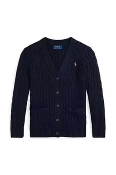 Детский хлопковый кардиган Polo Ralph Lauren, темно-синий