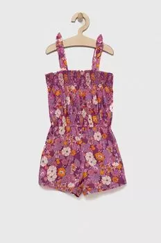 Детский хлопковый комбинезон GAP, фиолетовый