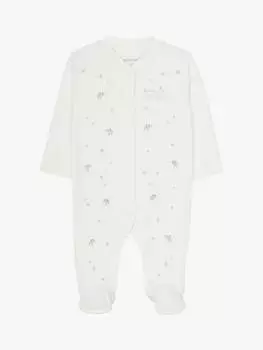 Детский хлопковый комбинезон с вышивкой из хлопка JoJo Maman Bb, белый