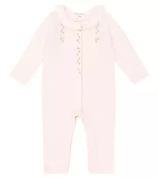 Детский хлопковый комбинезон с вышивкой Tartine Et Chocolat, розовый