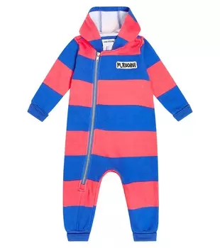 Детский хлопковый комбинезон в полоску Mini Rodini, мультиколор