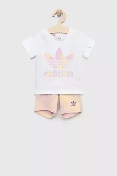 Детский хлопковый комплект adidas Originals, белый