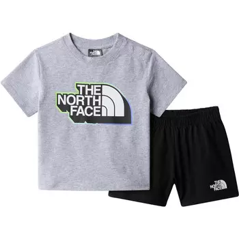 Детский хлопковый летний комплект для малышей The North Face, серый