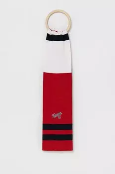 Детский хлопковый шарф Tommy Hilfiger, красный
