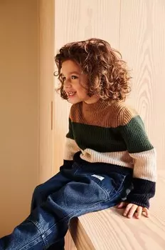 Детский хлопковый свитер Liewood, темно-синий