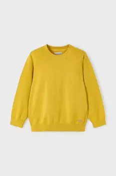 Детский хлопковый свитер Mayoral, желтый