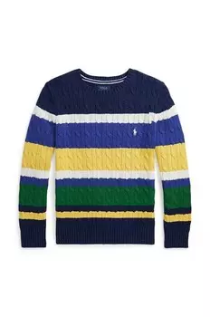 Детский хлопковый свитер Polo Ralph Lauren, зеленый