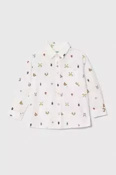 Детский хлопковый свитер United Colors of Benetton, белый