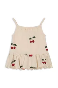 Детский хлопковый топ Konges Sljd, красный