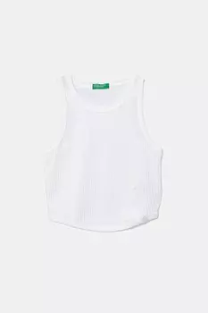 Детский хлопковый топ United Colors Of Benetton, белый