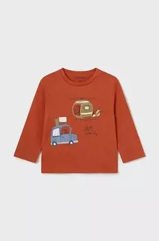 Детский хлопок с длинными рукавами Mayoral, оранжевый