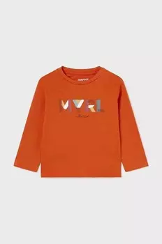 Детский хлопок с длинными рукавами Mayoral, оранжевый