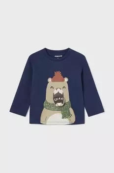 Детский хлопок с длинными рукавами Mayoral, темно-синий