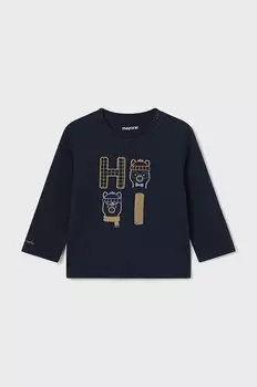 Детский хлопок с длинными рукавами Mayoral, темно-синий