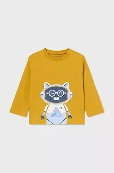Детский хлопок с длинными рукавами Mayoral, желтый