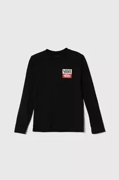 Детский хлопок с длинными рукавами Vans, черный