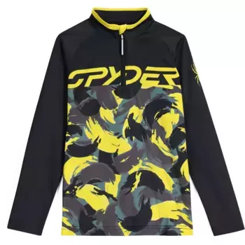 Детский камуфляж 1/2 футболка Spyder на молнии, жёлтый