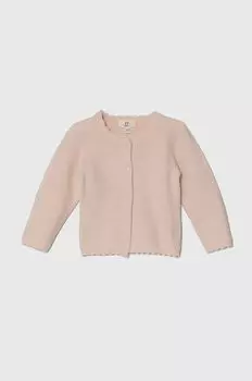 Детский кардиган из хлопка Zippy, розовый