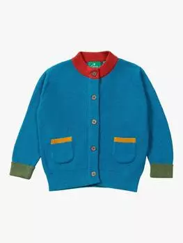 Детский кардиган из органического хлопка Little Green Radicals, синий/разноцветный