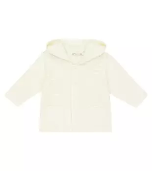 Детский кардиган из шерсти и хлопка atexane Bonpoint, белый